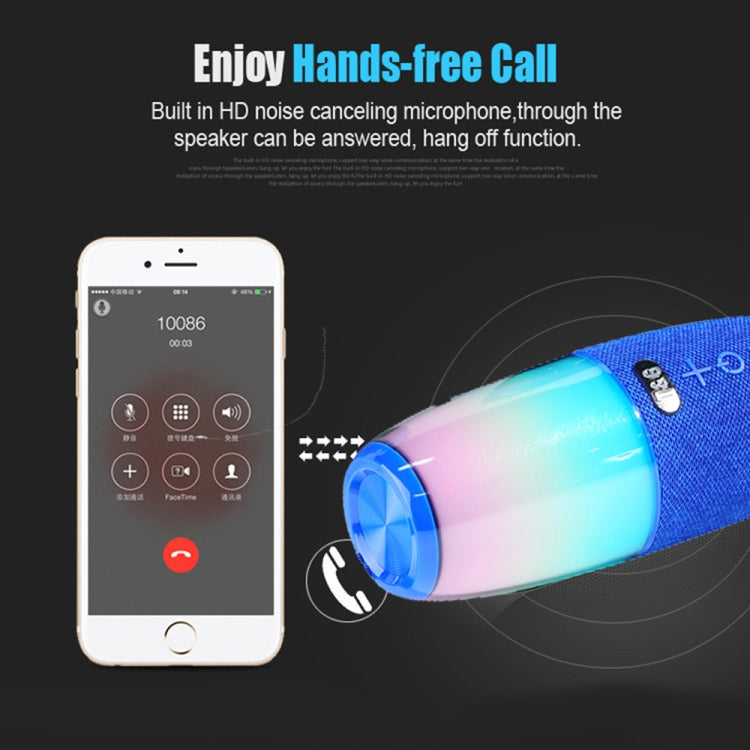 T&G TG644 5W High Power RGB Light Portable Bluetooth Speaker(Dark Green) - Waterproof Speaker by T&G | Online Shopping South Africa | PMC TechLife | Buy Now Pay Later Mobicred