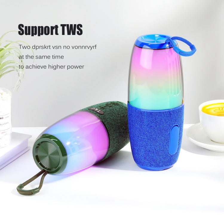 T&G TG644 5W High Power RGB Light Portable Bluetooth Speaker(Dark Green) - Waterproof Speaker by T&G | Online Shopping South Africa | PMC TechLife | Buy Now Pay Later Mobicred