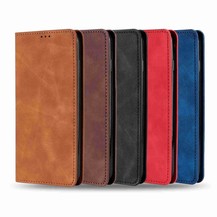 For Nokia C32 Skin Feel Magnetic Leather Phone Case(Blue) - free shipping - PMC TechLife - Order now!