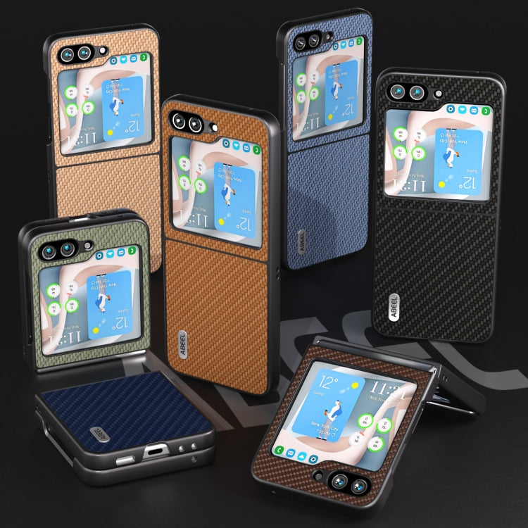 For Samsung Galaxy Z Flip5 ABEEL Carbon Fiber Texture Protective Phone Case(Gold) - free shipping - PMC TechLife - Order now!