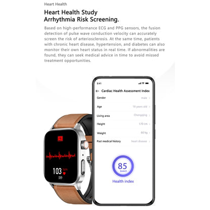 GT22 1.85 inch TFT Screen Silicone Band Health Smart Watch, Support Bluetooth Call / Plateau Blood Oxygen / Body Temperature / Arrhythmia / TI Heart Rate Monitoring(Black) -  by PMC Jewellery | Online Shopping South Africa | PMC Jewellery