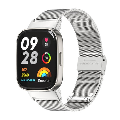 For Redmi Watch 3 Mijobs Milan Buckle Metal Watch Band(Silver) -  by MIJOBS | Online Shopping South Africa | PMC Jewellery