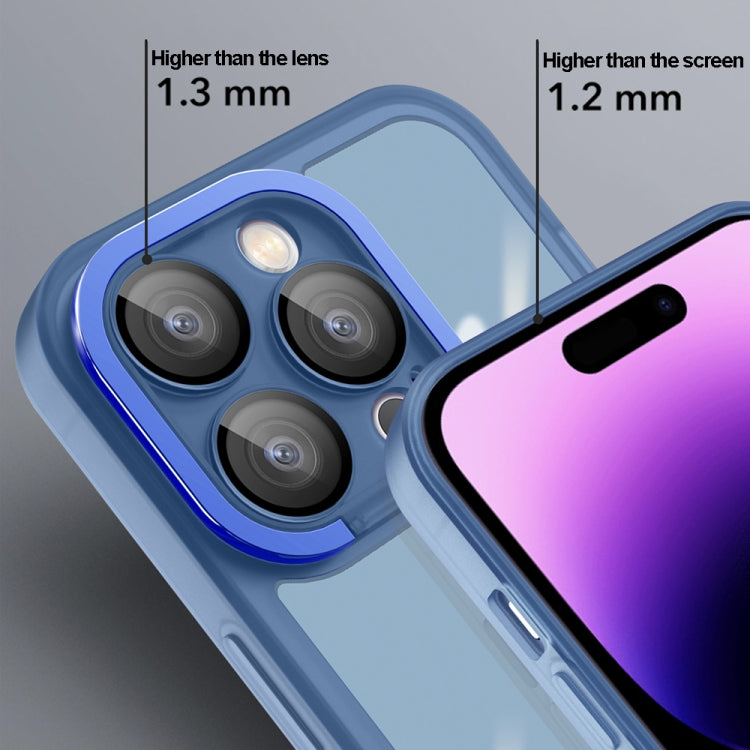 For iPhone 14 Plus Invisible Lens Bracket Matte Transparent Phone Case(Silver) - iPhone 14 Plus Cases by PMC TechLife | Online Shopping South Africa | PMC TechLife