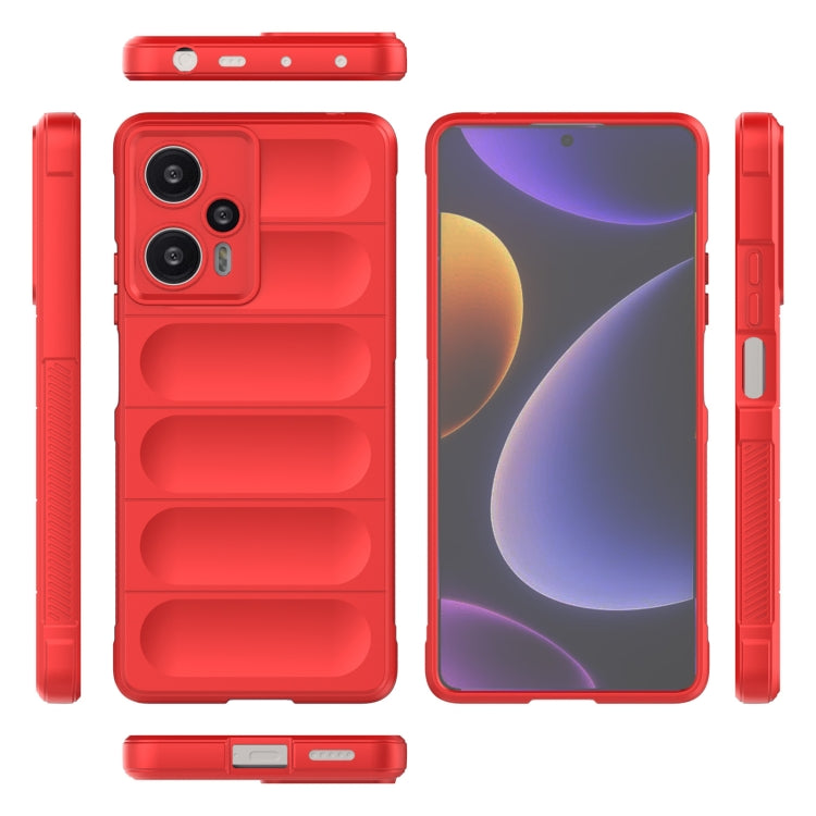 For Xiaomi Redmi Note 12 Turbo Magic Shield TPU + Flannel Phone Case(Red) - free shipping - PMC TechLife - Order now!
