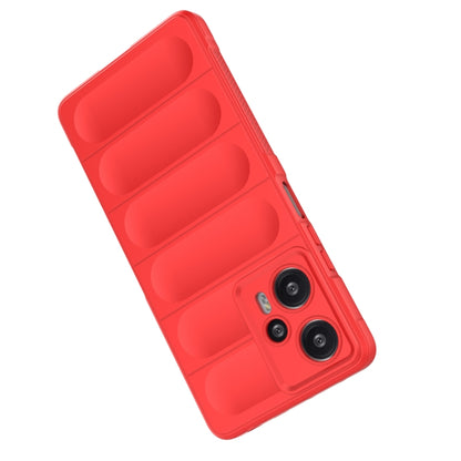 For Xiaomi Redmi Note 12 Turbo Magic Shield TPU + Flannel Phone Case(Red) - Xiaomi Cases by PMC Jewellery | Online Shopping South Africa | PMC Jewellery