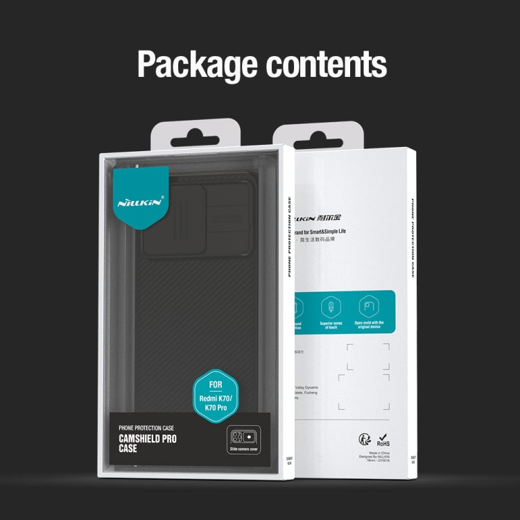 For Xiaomi Redmi K70 / K70 Pro NILLKIN CamShield Pro PC Phone Case(Black) - Xiaomi Cases by NILLKIN | Online Shopping South Africa | PMC TechLife | Buy Now Pay Later Mobicred