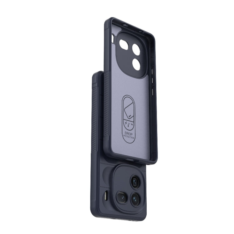 For vivo iQOO 12 5G Magic Shield TPU + Flannel Phone Case(Dark Grey) - free shipping - PMC TechLife - Order now!