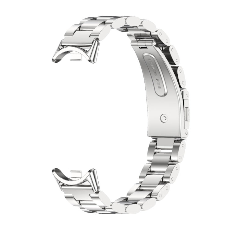 For Xiaomi Smart Band 10 / 9 / 8 Mijobs Three Bead Stainless Steel Watch Band(Silver) - free shipping - PMC TechLife - Order now!