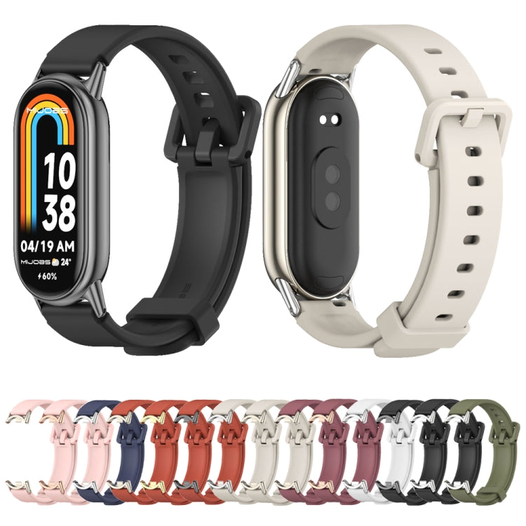 For Xiaomi Mi Band 8 Mijobs Silicone Breathable Watch Band(Orange+Light Gold) -  by MIJOBS | Online Shopping South Africa | PMC Jewellery