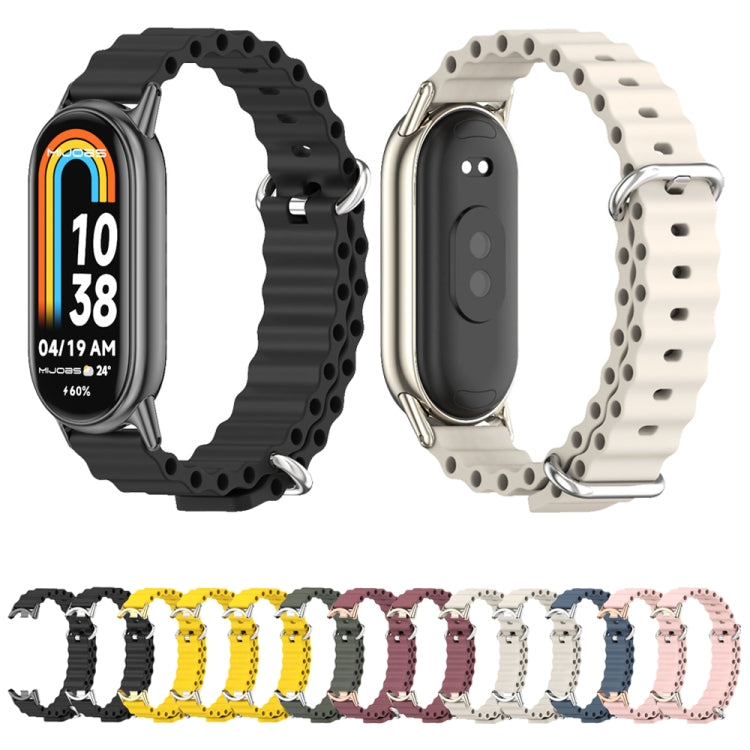 For Xiaomi Mi Band 8 Mijobs Marine Silicone Breathable Watch Band(Black) -  by MIJOBS | Online Shopping South Africa | PMC Jewellery