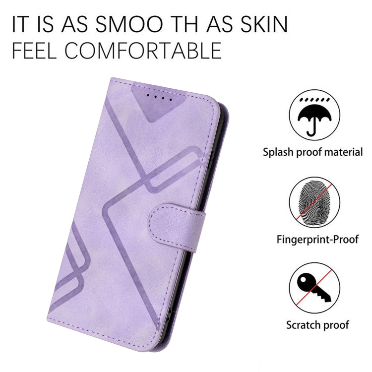 For Huawei Y6 2019 Line Pattern Skin Feel Leather Phone Case(Light Purple) - free shipping - PMC TechLife - Order now!