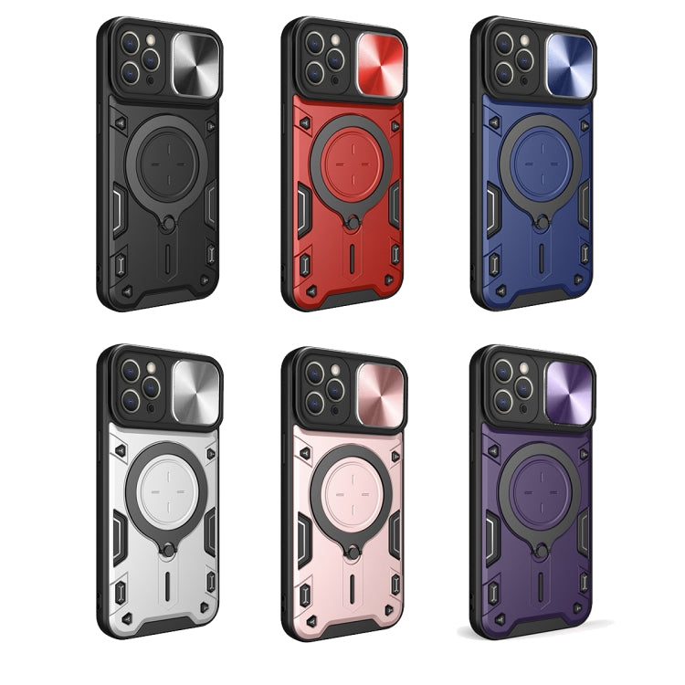 For iPhone 11 Pro CD Texture Sliding Camshield Magnetic Holder Phone Case(Silver) - free shipping - PMC TechLife - Order now!