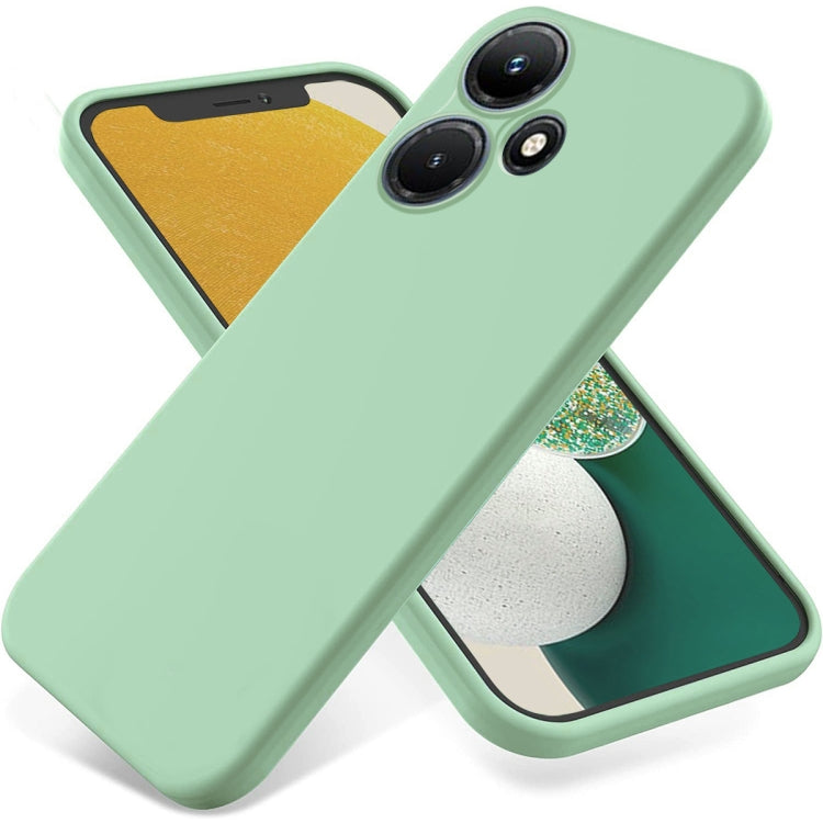 For Infinix Hot 30 Pure Color Liquid Silicone Shockproof Phone Case(Green) - Infinix Cases by PMC TechLife | Online Shopping South Africa | PMC TechLife | Buy Now Pay Later Mobicred