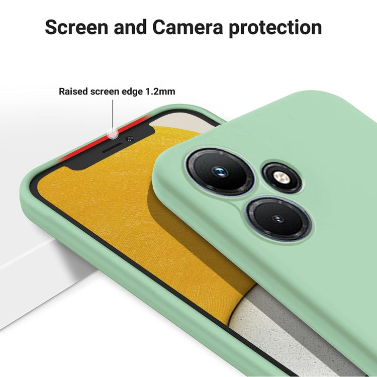 For Infinix Hot 30 Pure Color Liquid Silicone Shockproof Phone Case(Green) - Infinix Cases by PMC TechLife | Online Shopping South Africa | PMC TechLife | Buy Now Pay Later Mobicred