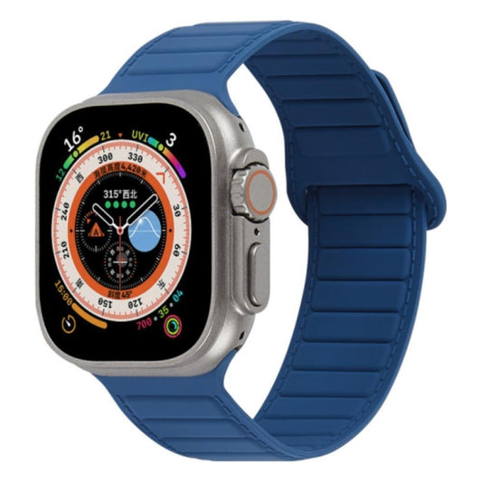 For Apple Watch SE 40mm Loop Magnetic Silicone Watch Band(Midnight Blue) - Watch Bands by PMC Jewellery | Online Shopping South Africa | PMC Jewellery