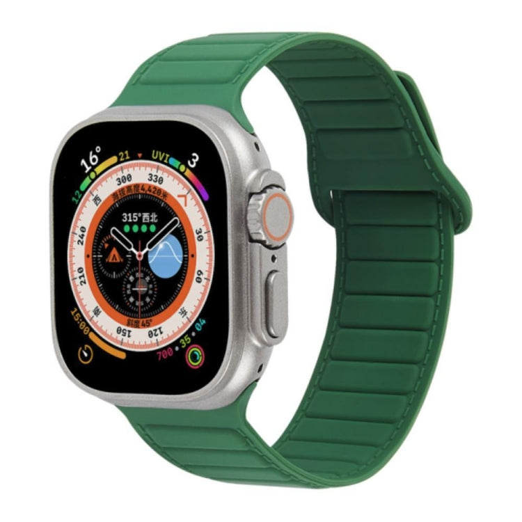 For Apple Watch SE 44mm Loop Magnetic Silicone Watch Band(Green) - Watch Bands by PMC TechLife | Online Shopping South Africa | PMC TechLife