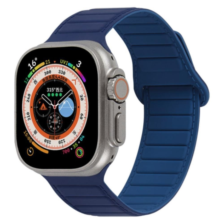 For Apple Watch SE 44mm Loop Magnetic Silicone Watch Band(Navy Blue) - Watch Bands by PMC TechLife | Online Shopping South Africa | PMC TechLife