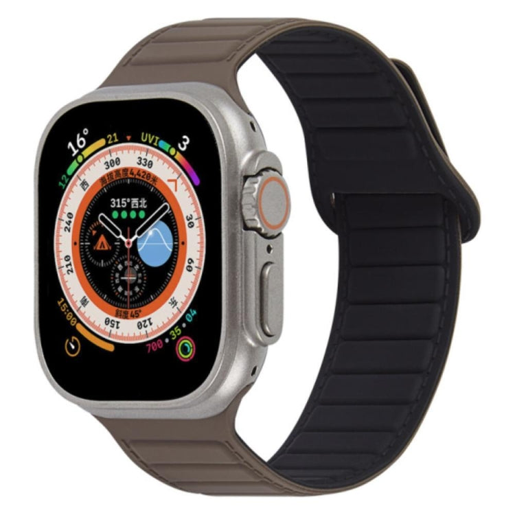 For Apple Watch 5 44mm Loop Magnetic Silicone Watch Band(Coffee Black) - Watch Bands by PMC TechLife | Online Shopping South Africa | PMC TechLife