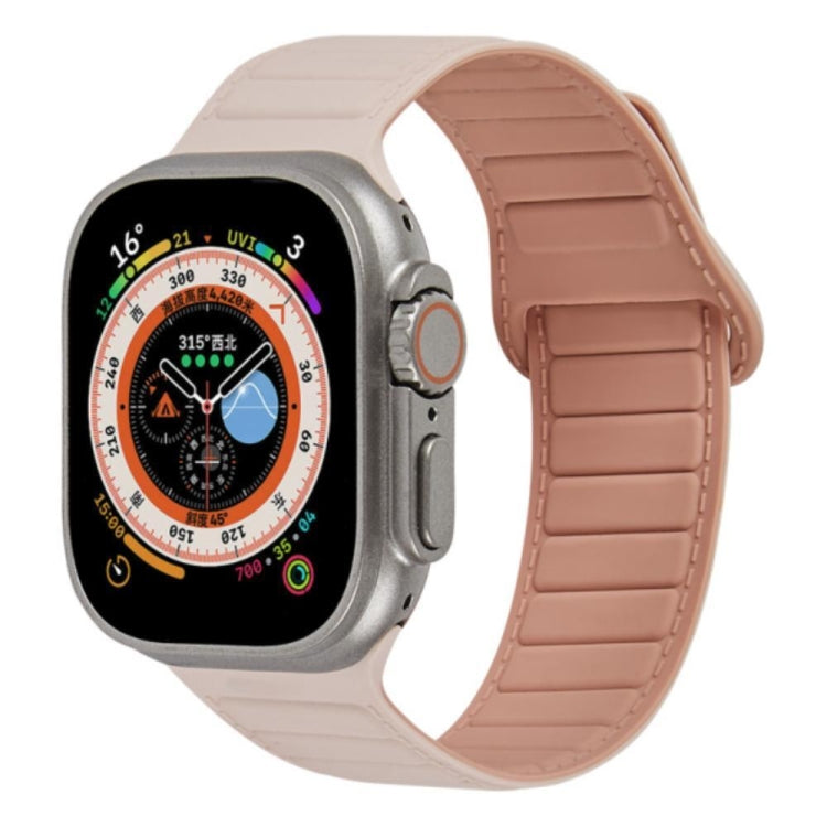 For Apple Watch 5 44mm Loop Magnetic Silicone Watch Band(Pink) - Watch Bands by PMC TechLife | Online Shopping South Africa | PMC TechLife