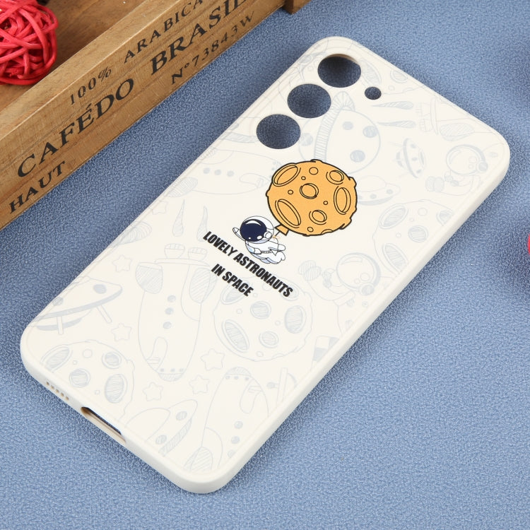 For Samsung Galaxy A81 Astronaut Pattern Silicone Straight Edge Phone Case(Lovely Astronaut-White) - free shipping - PMC TechLife - Order now!