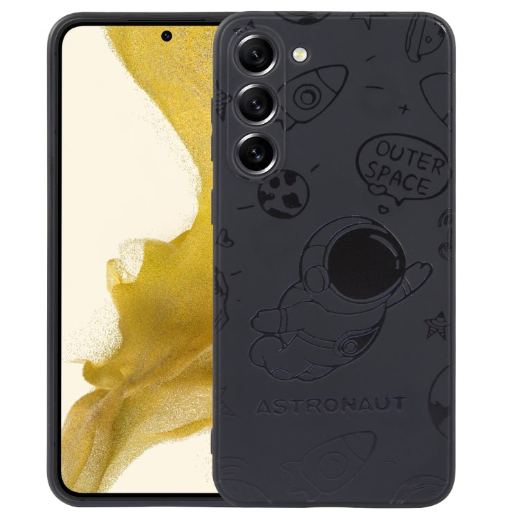 For Samsung Galaxy A73 5G Astronaut Pattern Silicone Straight Edge Phone Case(Flying Astronaut-Black) - free shipping - PMC TechLife - Order now!