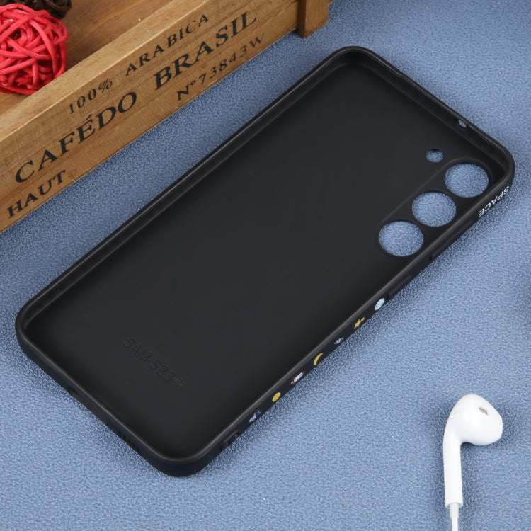 For Samsung Galaxy A23 4G Astronaut Pattern Silicone Straight Edge Phone Case(Planet Landing-Black) - free shipping - PMC TechLife - Order now!