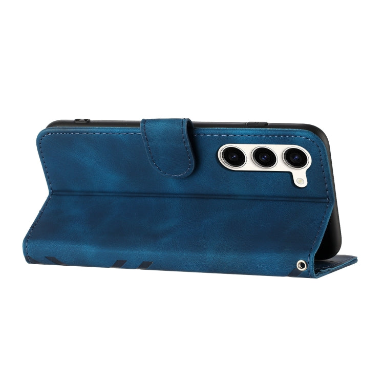 For Samsung Galaxy S23+ 5G Line Pattern Skin Feel Leather Phone Case(Royal Blue) - free shipping - PMC TechLife - Order now!