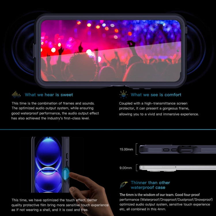 For Xiaomi Redmi Note 12 Pro 5G Global RedPepper IP68 Life Waterproof Phone Case(Black) - free shipping - PMC TechLife - Order now!