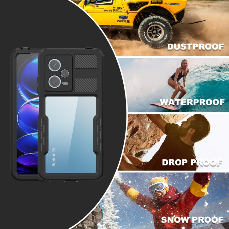 For Xiaomi Redmi Note 12 Pro 5G Global RedPepper IP68 Life Waterproof Phone Case(Black) - free shipping - PMC TechLife - Order now!