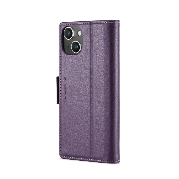 For iPhone 13 mini CaseMe 023 Butterfly Buckle Litchi Texture RFID Anti-theft Leather Phone Case(Pearly Purple) - iPhone 13 mini Cases by CaseMe | Online Shopping South Africa | PMC Jewellery