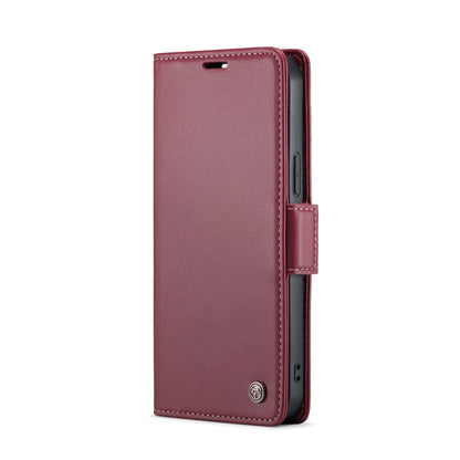 For iPhone 12 mini CaseMe 023 Butterfly Buckle Litchi Texture RFID Anti-theft Leather Phone Case(Wine Red) - iPhone 12 mini Cases by CaseMe | Online Shopping South Africa | PMC Jewellery