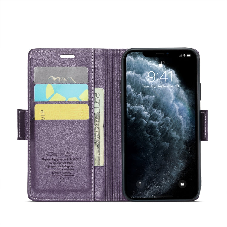 For iPhone 11 Pro CaseMe 023 Butterfly Buckle Litchi Texture RFID Anti-theft Leather Phone Case(Pearly Purple) - iPhone 11 Pro Cases by CaseMe | Online Shopping South Africa | PMC Jewellery