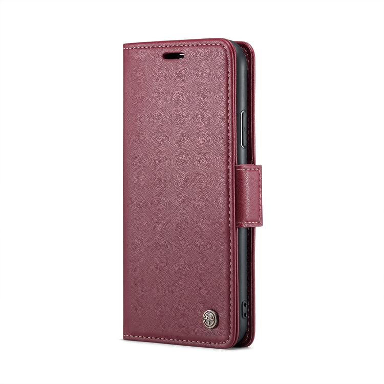 For iPhone XS Max CaseMe 023 Butterfly Buckle Litchi Texture RFID Anti-theft Leather Phone Case(Wine Red) - More iPhone Cases by CaseMe | Online Shopping South Africa | PMC Jewellery