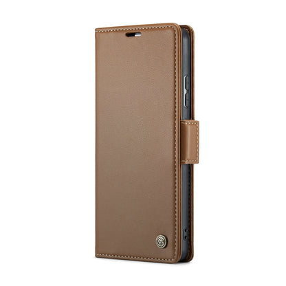 For Xiaomi 12 / 12X / 12S CaseMe 023 Butterfly Buckle Litchi Texture RFID Anti-theft Leather Phone Case(Brown) - 12 Cases by CaseMe | Online Shopping South Africa | PMC Jewellery