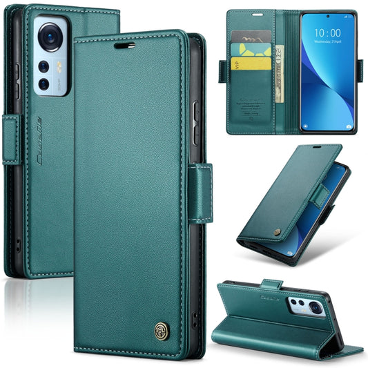 For Xiaomi 12 / 12X / 12S CaseMe 023 Butterfly Buckle Litchi Texture RFID Anti-theft Leather Phone Case(Pearly Blue) - 12 Cases by CaseMe | Online Shopping South Africa | PMC Jewellery