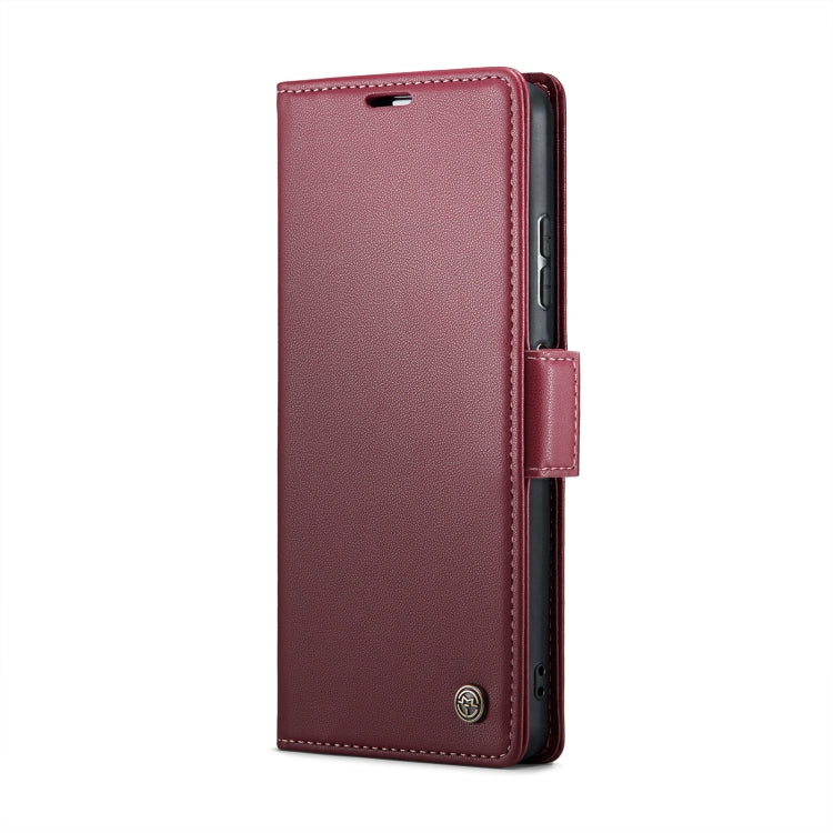 For Xiaomi Redmi Note 12 Pro+ 5G Global CaseMe 023 Butterfly Buckle Litchi Texture RFID Anti-theft Leather Phone Case(Wine Red) - Note 12 Pro+ Cases by CaseMe | Online Shopping South Africa | PMC Jewellery