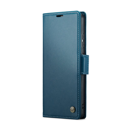 For Xiaomi Poco X5 5G/Redmi Note 12 5G Global CaseMe 023 Butterfly Buckle Litchi Texture RFID Anti-theft Leather Phone Case(Blue) - Xiaomi Cases by CaseMe | Online Shopping South Africa | PMC Jewellery | Buy Now Pay Later Mobicred