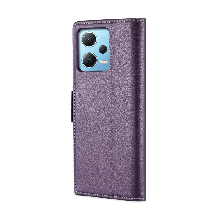 For Xiaomi Poco X5 5G/Redmi Note 12 5G Global CaseMe 023 Butterfly Buckle Litchi Texture RFID Anti-theft Leather Phone Case(Pearly Purple) - Xiaomi Cases by CaseMe | Online Shopping South Africa | PMC Jewellery | Buy Now Pay Later Mobicred