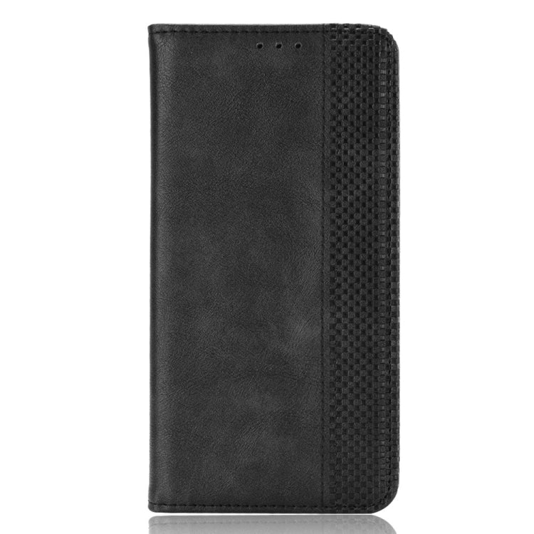 For Huawei Enjoy 60X Magnetic Buckle Retro Texture Leather Phone Case(Black) - Huawei Cases by PMC Jewellery | Online Shopping South Africa | PMC Jewellery