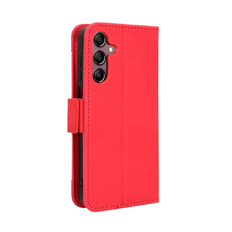 For Samsung Galaxy A15 Skin Feel Calf Texture Card Slots Leather Phone Case(Red) - Galaxy Phone Cases by PMC TechLife | Online Shopping South Africa | PMC TechLife | Buy Now Pay Later Mobicred