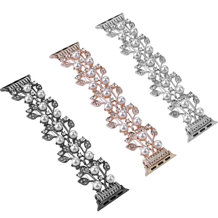 Four-leaf Bead Metal Watch Band For Apple Watch 2 42mm(Silver) - Watch Bands by PMC TechLife | Online Shopping South Africa | PMC TechLife