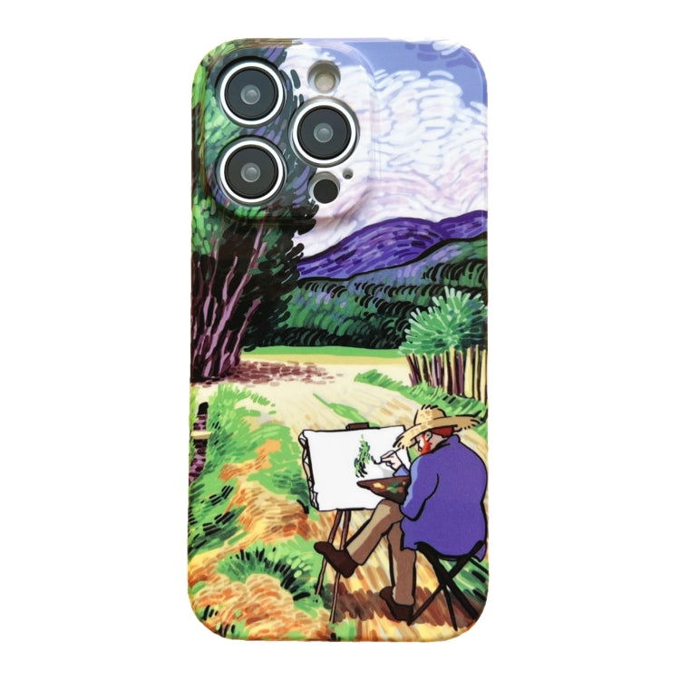 For iPhone 13 Pro Precise Hole Oil Painting Pattern PC Phone Case(Painting) - iPhone 13 Pro Cases by PMC TechLife | Online Shopping South Africa | PMC TechLife