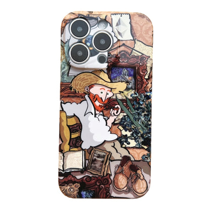 For iPhone 12 Pro Max Precise Hole Oil Painting Pattern PC Phone Case(Tobacco Pipe) - iPhone 12 Pro Max Cases by PMC Jewellery | Online Shopping South Africa | PMC Jewellery