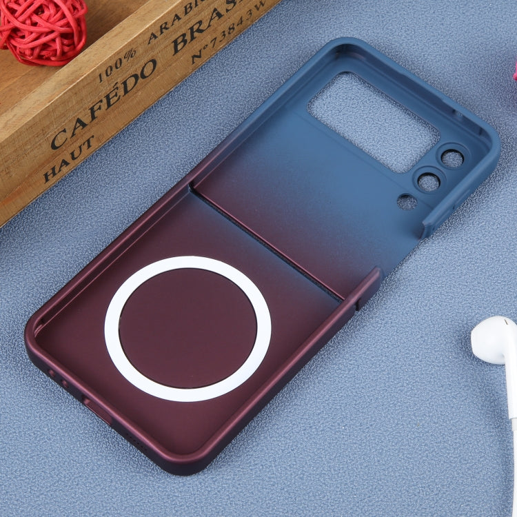 For Samsung Galaxy Z Flip4 Liquid TPU Silicone Gradient MagSafe Phone Case(Blue Purple) - Galaxy Z Flip4 5G Cases by PMC TechLife | Online Shopping South Africa | PMC TechLife
