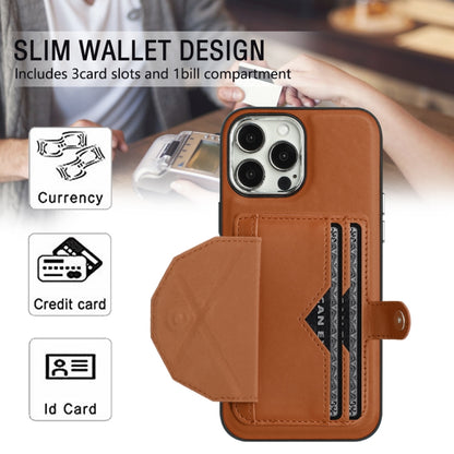 For iPhone 14 Pro Max Shockproof Leather Phone Case with Card Holder(Brown) - iPhone 14 Pro Max Cases by PMC Jewellery | Online Shopping South Africa | PMC Jewellery