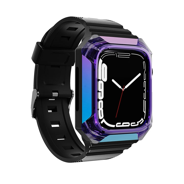 Armor Case Integrated TPU Watch Band For Apple Watch 38mm(Purple) - Watch Bands by PMC TechLife | Online Shopping South Africa | PMC TechLife