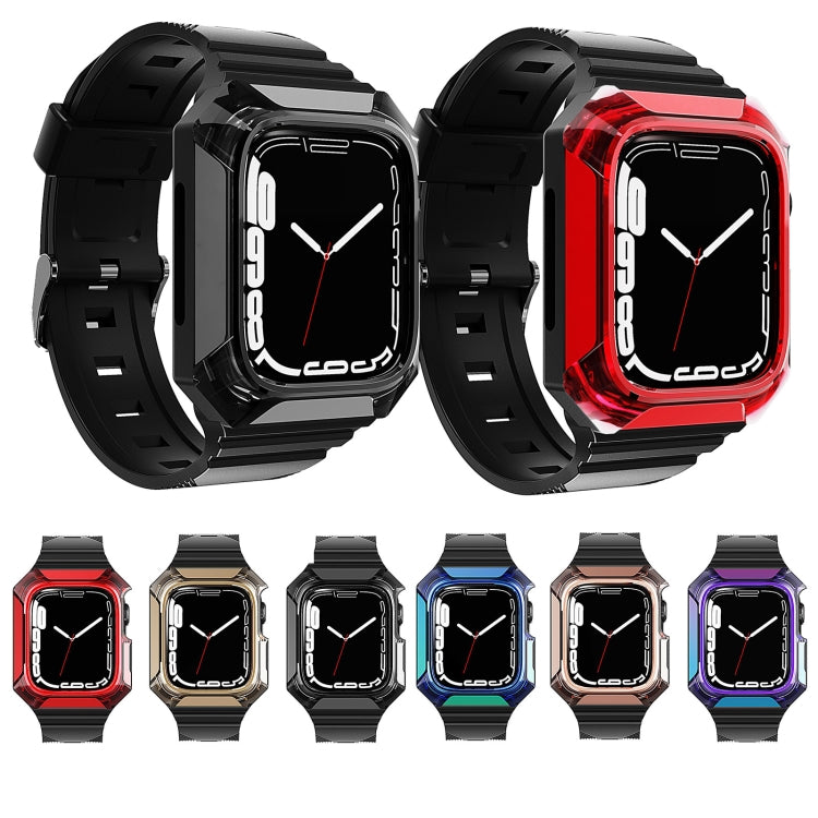 Armor Case Integrated TPU Watch Band For Apple Watch 38mm(Rose Gold) - Watch Bands by PMC TechLife | Online Shopping South Africa | PMC TechLife