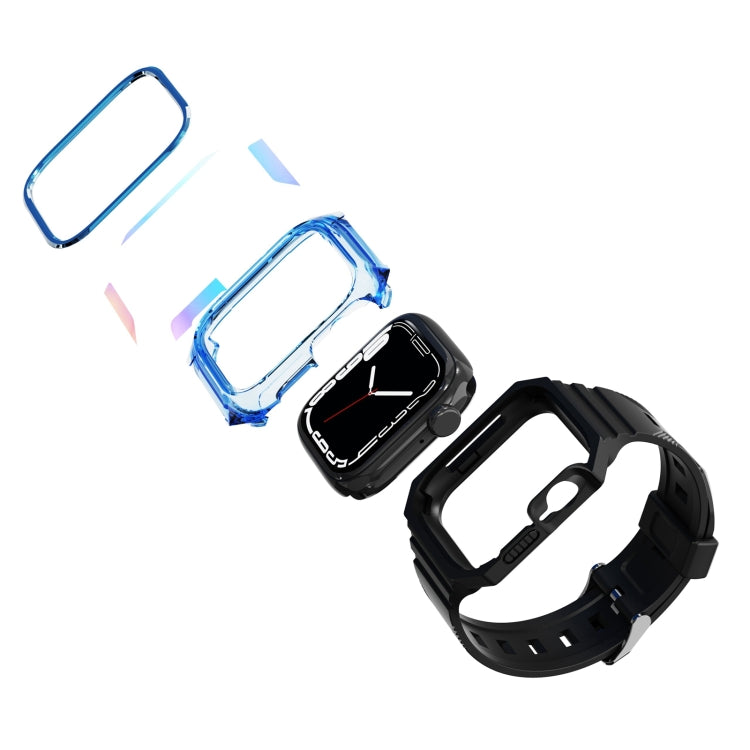 Armor Case Integrated TPU Watch Band For Apple Watch 4 44mm(Blue) - Watch Bands by PMC TechLife | Online Shopping South Africa | PMC TechLife