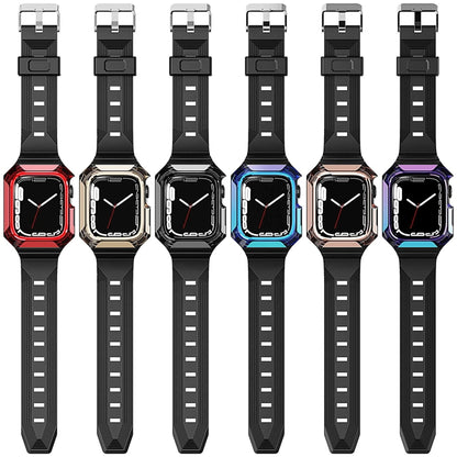 Armor Case Integrated TPU Watch Band For Apple Watch 2 42mm(Black) - Watch Bands by PMC Jewellery | Online Shopping South Africa | PMC Jewellery