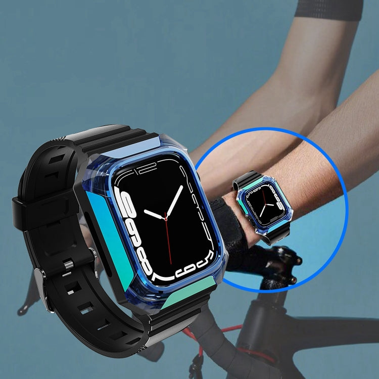 Armor Case Integrated TPU Watch Band For Apple Watch 7 41mm(Red) - Watch Bands by PMC TechLife | Online Shopping South Africa | PMC TechLife